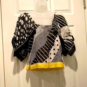 Urban Renewal polyester statement sleeve top, Sz S/M